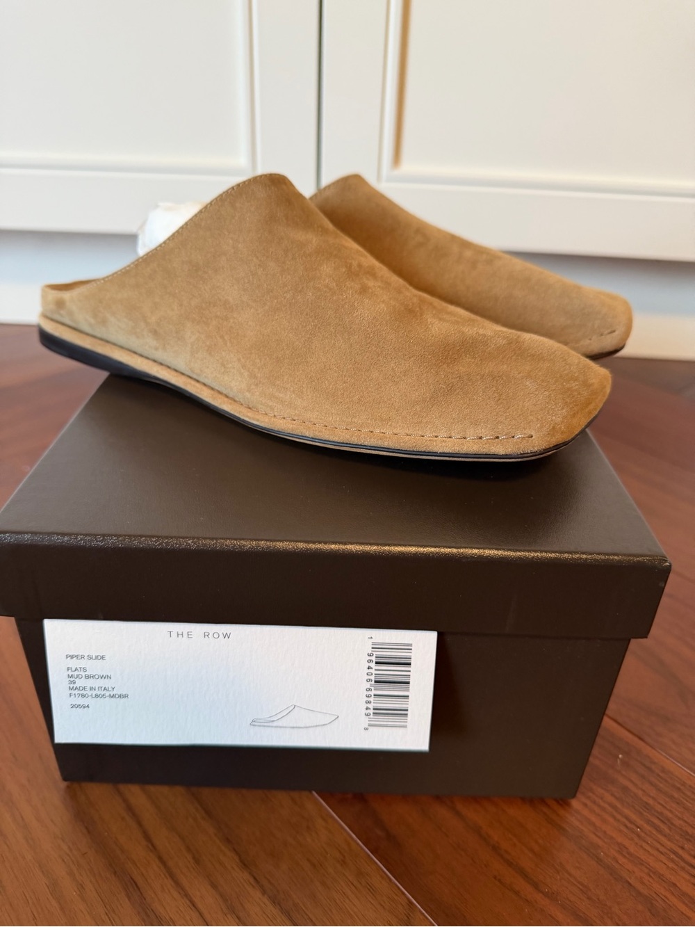 The Row Piper Suede Slides - BRAND NEW IN BOX